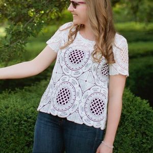 Anthropologie lace top